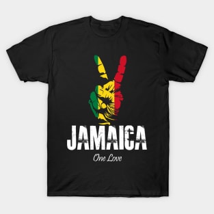 Jamaica One Love Peace Sign T-Shirt